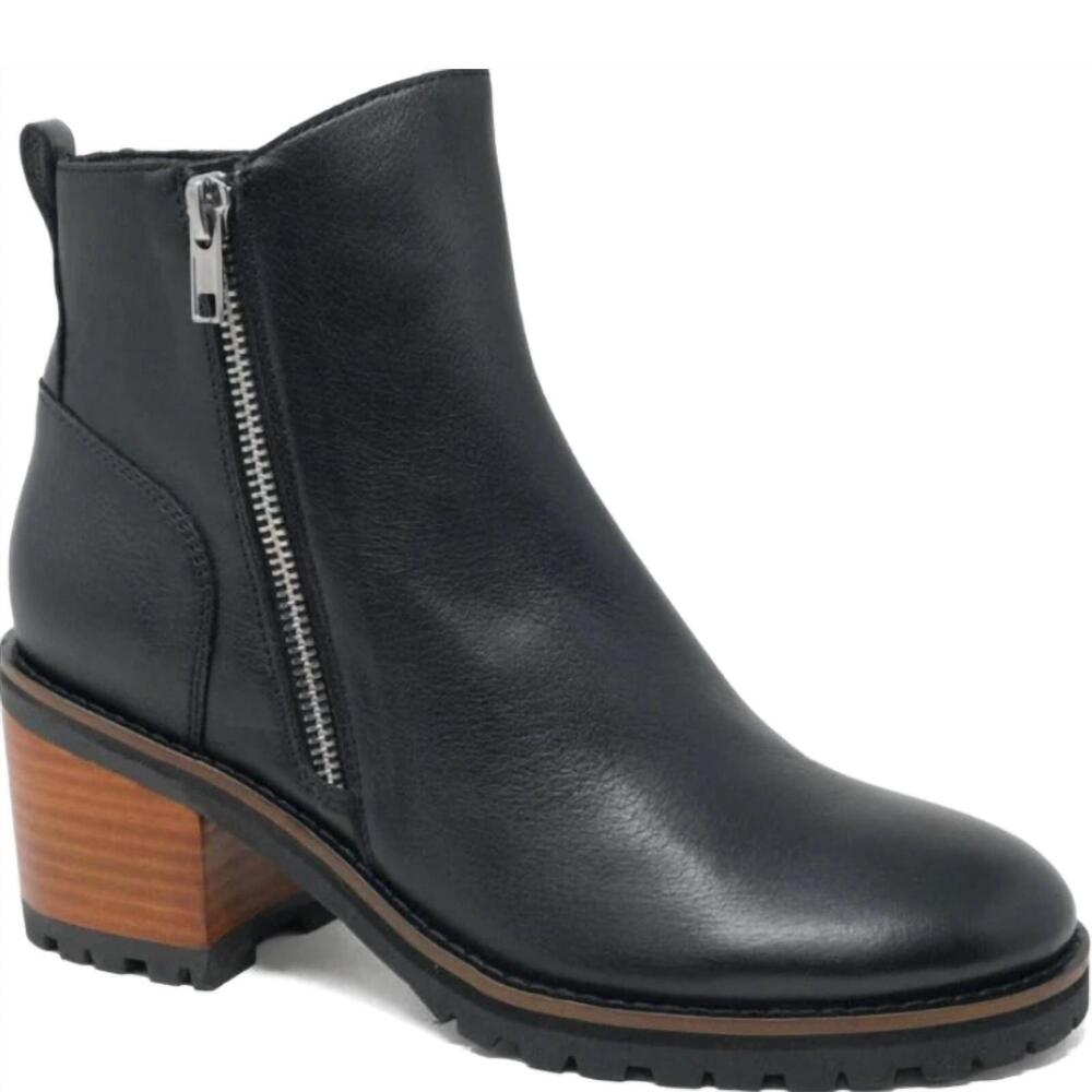 NEW DJANGO & JULIETTE women's birdi boot in black leather